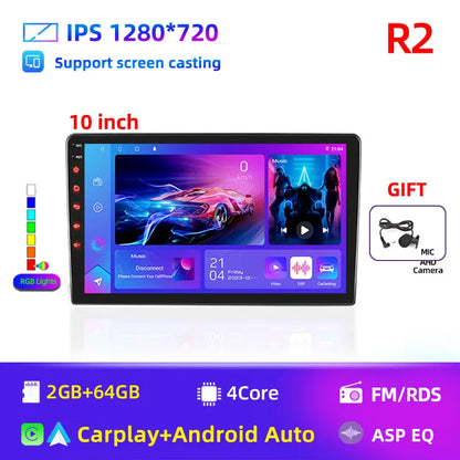 2 Din 7 9 10 Inch Car Play Android Radio Multimedia Carplay Android Auto 2 Din Stereo Receiver Player 2DIN GPS 4 8 Core 4G 64G.