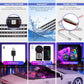 Bluetooth Car LED Strip Lights, Multi DIY Color Music under Dash Interior LED Lights with Sound Active Function