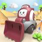 Childrens Cartoon Toy Car Face Changing Whistle Inertia Back Pull Engineering Car Beach Home Fun Car Play Toy for Kids Gifts.