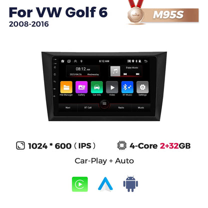 Android 8Core Wireless Car-Play Auto Car Radio Video Multimedia Player for VW Golf 6 2008-2016 GPS Navigation 5G WIFI DSP.