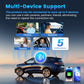 5.0 Wireless Carplay Android Auto Adapter 3 in 1 Wireless Car Adapter for Mazda Toyotal Peugeot Volvo Kia Spotify.
