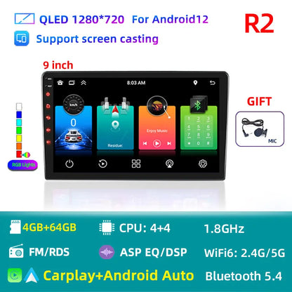 2 Din 7 9 10 Inch Car Play Android Radio Multimedia Carplay Android Auto 2 Din Stereo Receiver Player 2DIN GPS 4 8 Core 4G 64G.