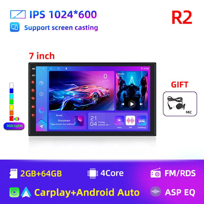 2 Din 7 9 10 Inch Car Play Android Radio Multimedia Carplay Android Auto 2 Din Stereo Receiver Player 2DIN GPS 4 8 Core 4G 64G.
