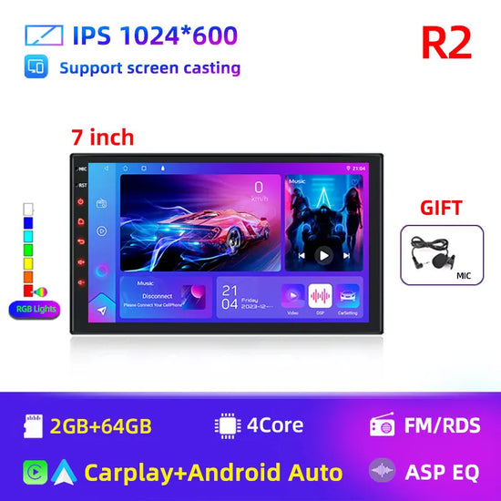 2 Din 7 9 10 Inch Car Play Android Radio Multimedia Carplay Android Auto 2 Din Stereo Receiver Player 2DIN GPS 4 8 Core 4G 64G.