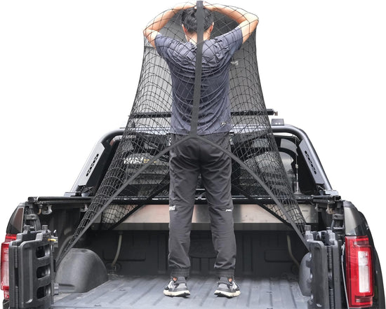 Highly Elastic Cargo Net, Simple Truck Bed Cargo Mesh Organizer, Suitable for Daily Light Loads of Trucks, 4&