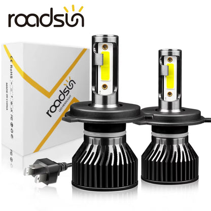 Roadsun Mini H4 H7 LED Car Headlight Bulb 12000LM 6000K H1 H3 H11 H13 9012 9005 HB3 9006 HB4 9007 Running Auto Fog Head Lamp.