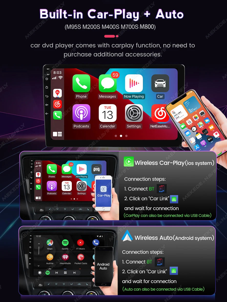 UIS7862S 8-Core Android OS 9" Wireless Car-Play Auto Car Radio Multimedia Video Player for Ford Focus Transit 2009-2016.