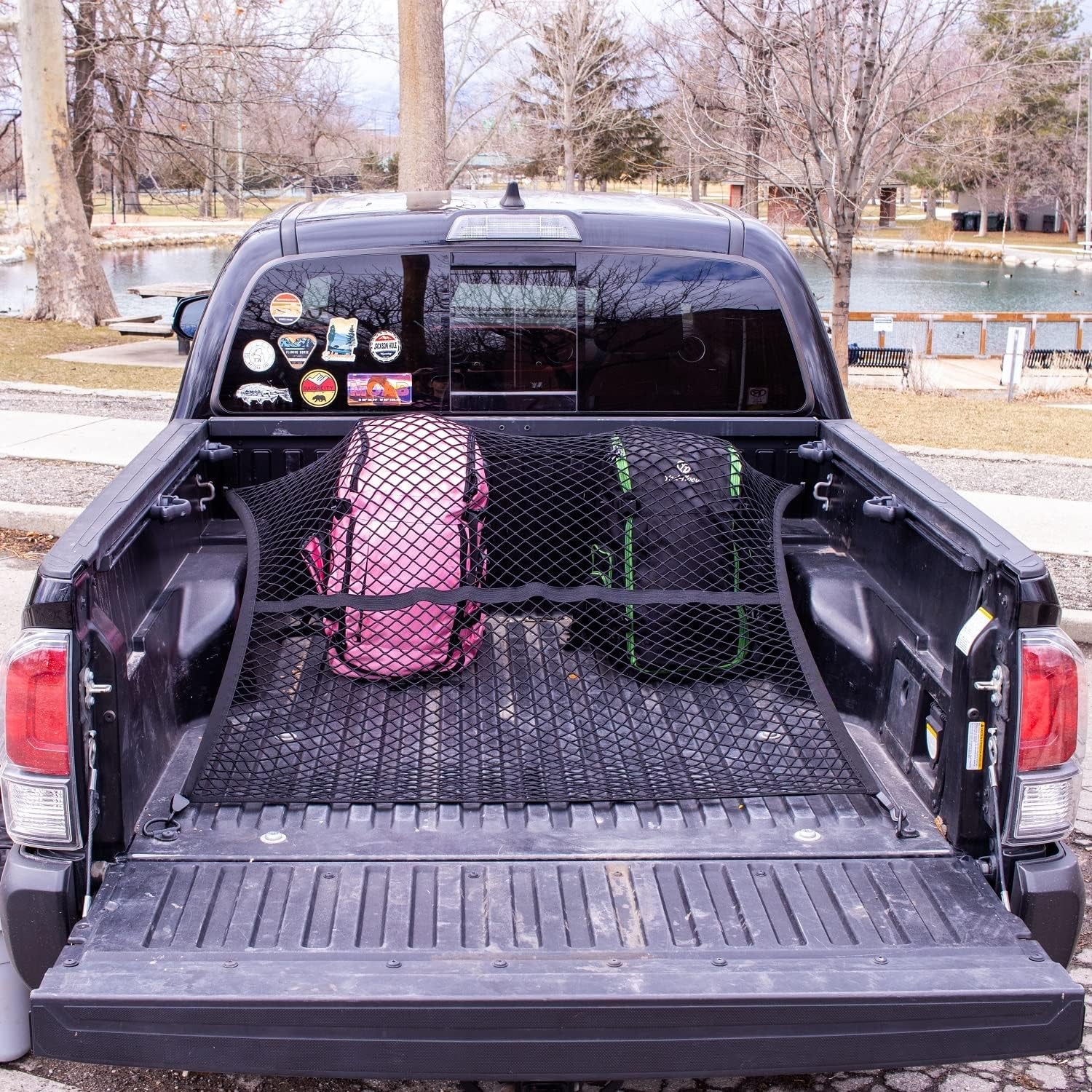 Highly Elastic Cargo Net, Simple Truck Bed Cargo Mesh Organizer, Suitable for Daily Light Loads of Trucks, 4&