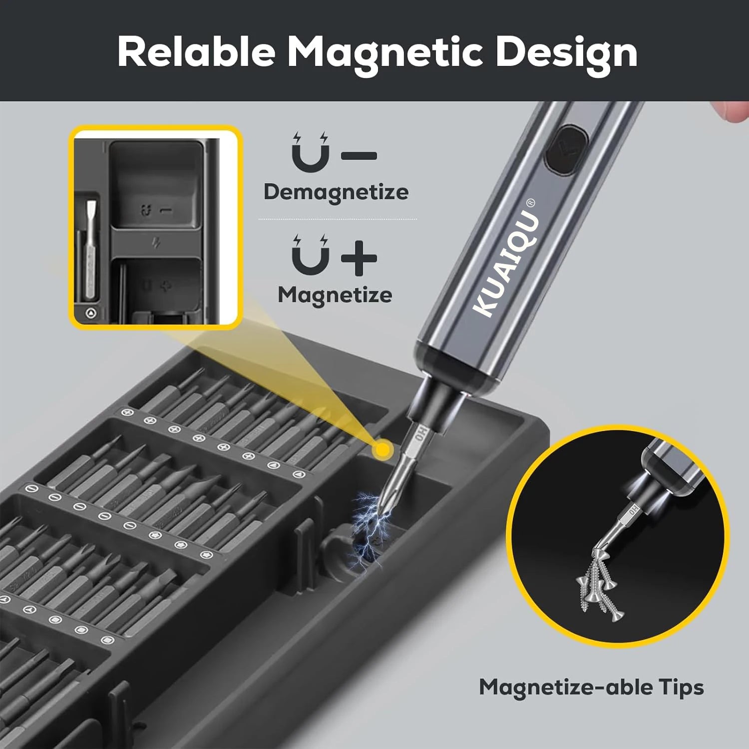 68 in 1 Precision Electric Screwdriver Set 64 Magnetic Bits 5 Torque or 5-In-1Manual Screwdriver Tool Foriphone Watch PC Glasses