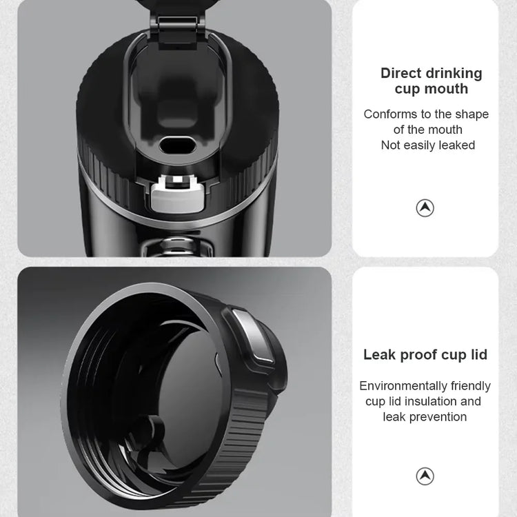 12V/24V Car Heating Cup Smart Temperature Sensor Electric Kettle Stainless Steel Thermos Cup Travel Car Coffee Mug Warmer Bottle