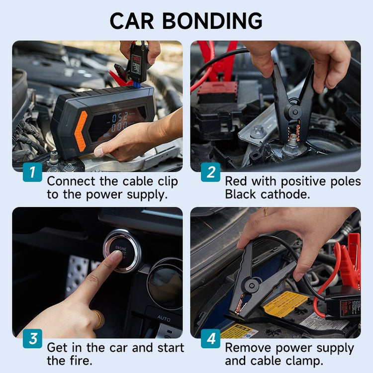 9000A Car Battery Jump Starter Peak Power Bank with Air Compressor Air Blower