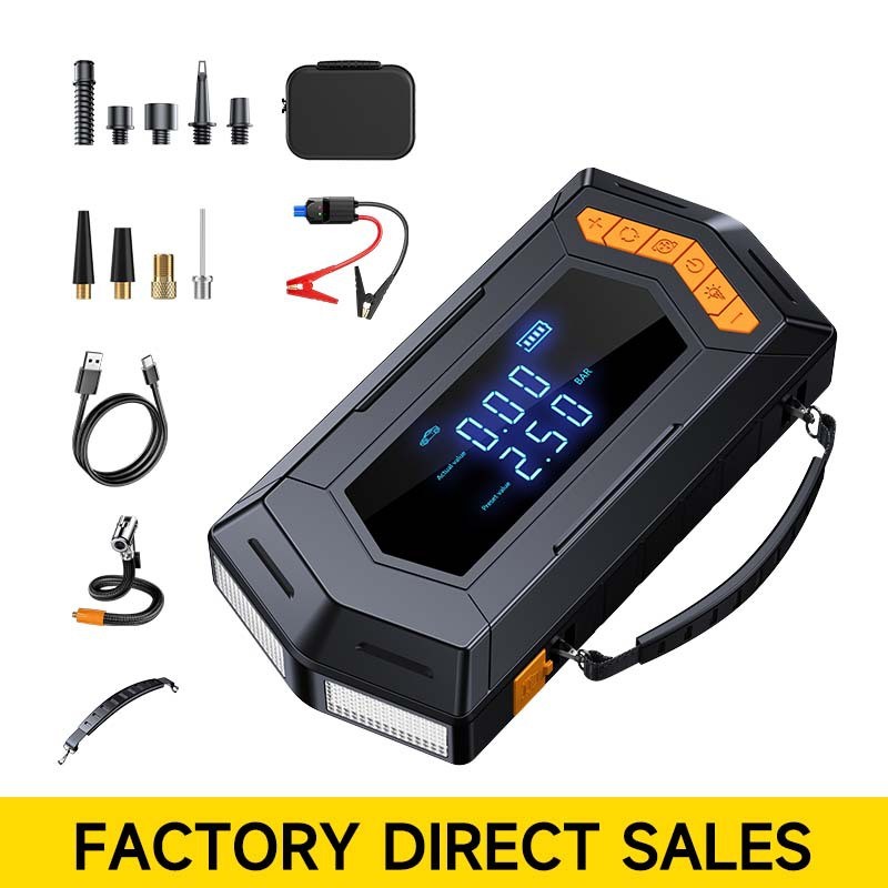 9000A Car Battery Jump Starter Peak Power Bank with Air Compressor Air Blower