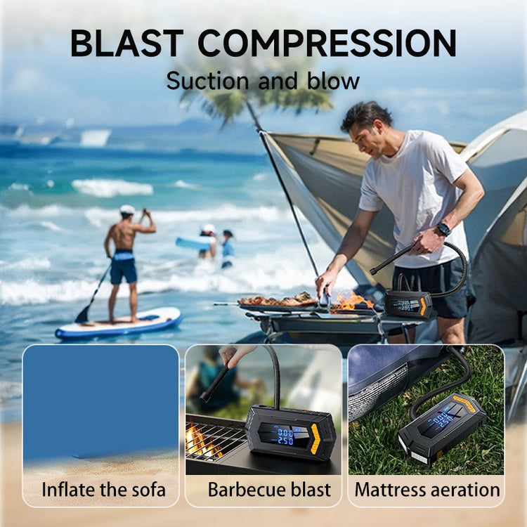 9000A Car Battery Jump Starter Peak Power Bank with Air Compressor Air Blower